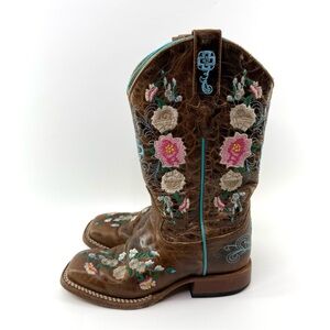 Macie Bean Honey Bunch Floral Embroidery Cowgirl Western Boots Square Toe 12